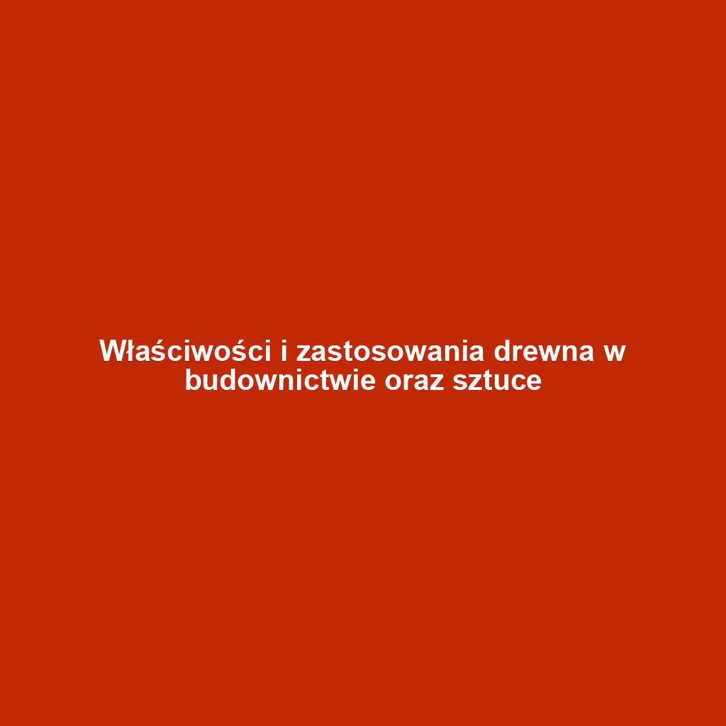 Właściwości i zastosowania drewna w budownictwie oraz sztuce